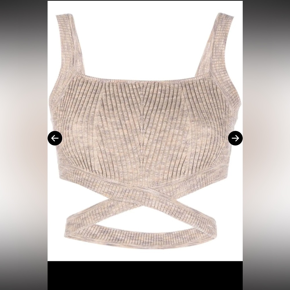 Cult Gaia Ribbed Knit Crop Top